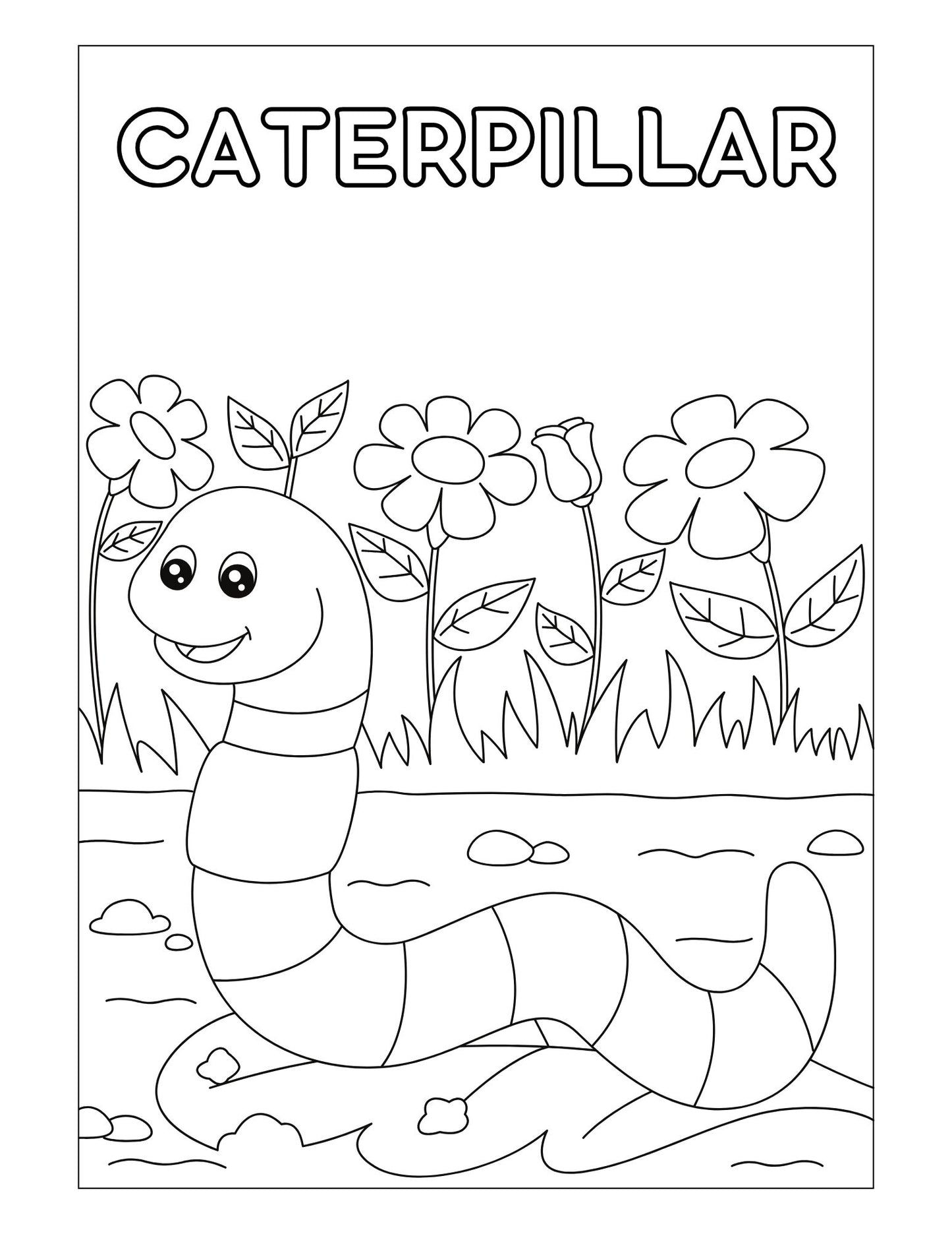 In The Garden Printable Coloring Sheets