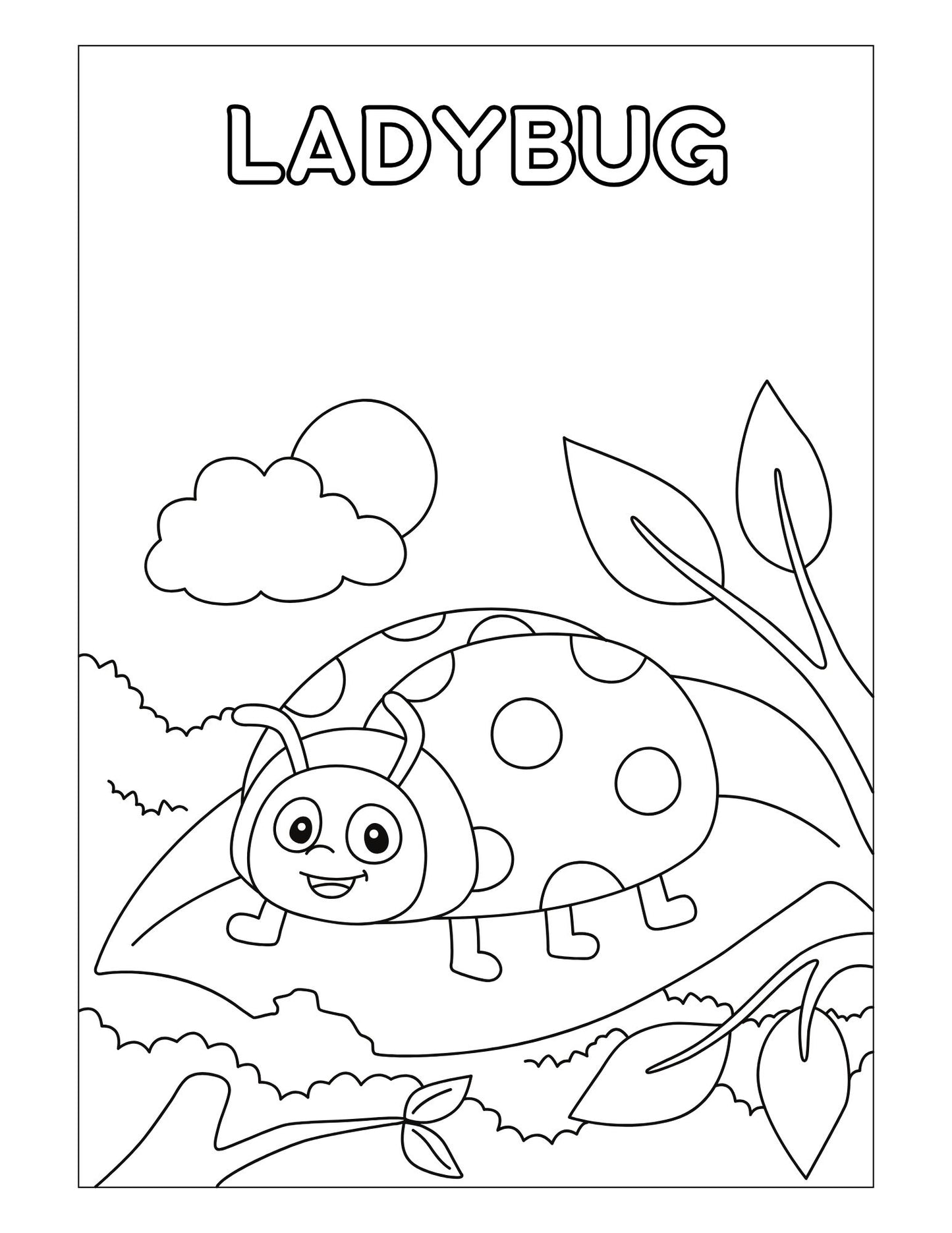 In The Garden Printable Coloring Sheets