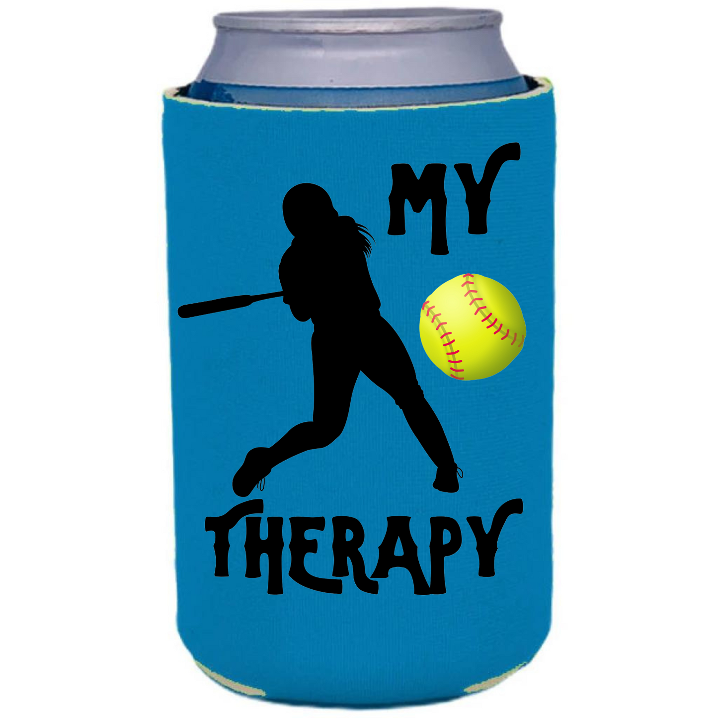 My Therapy ( Softball) - 12oz Can Koozie