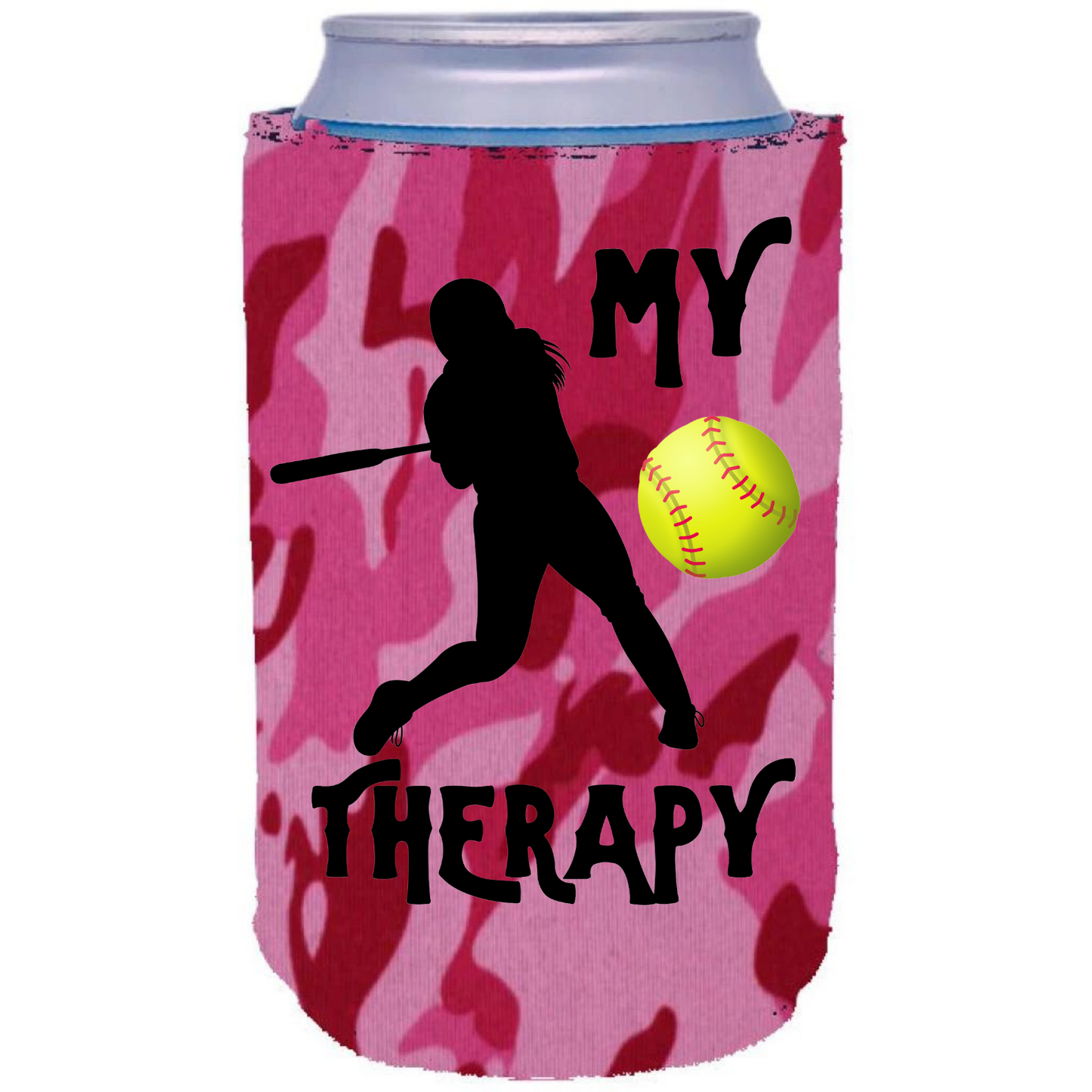My Therapy ( Softball) - 12oz Can Koozie
