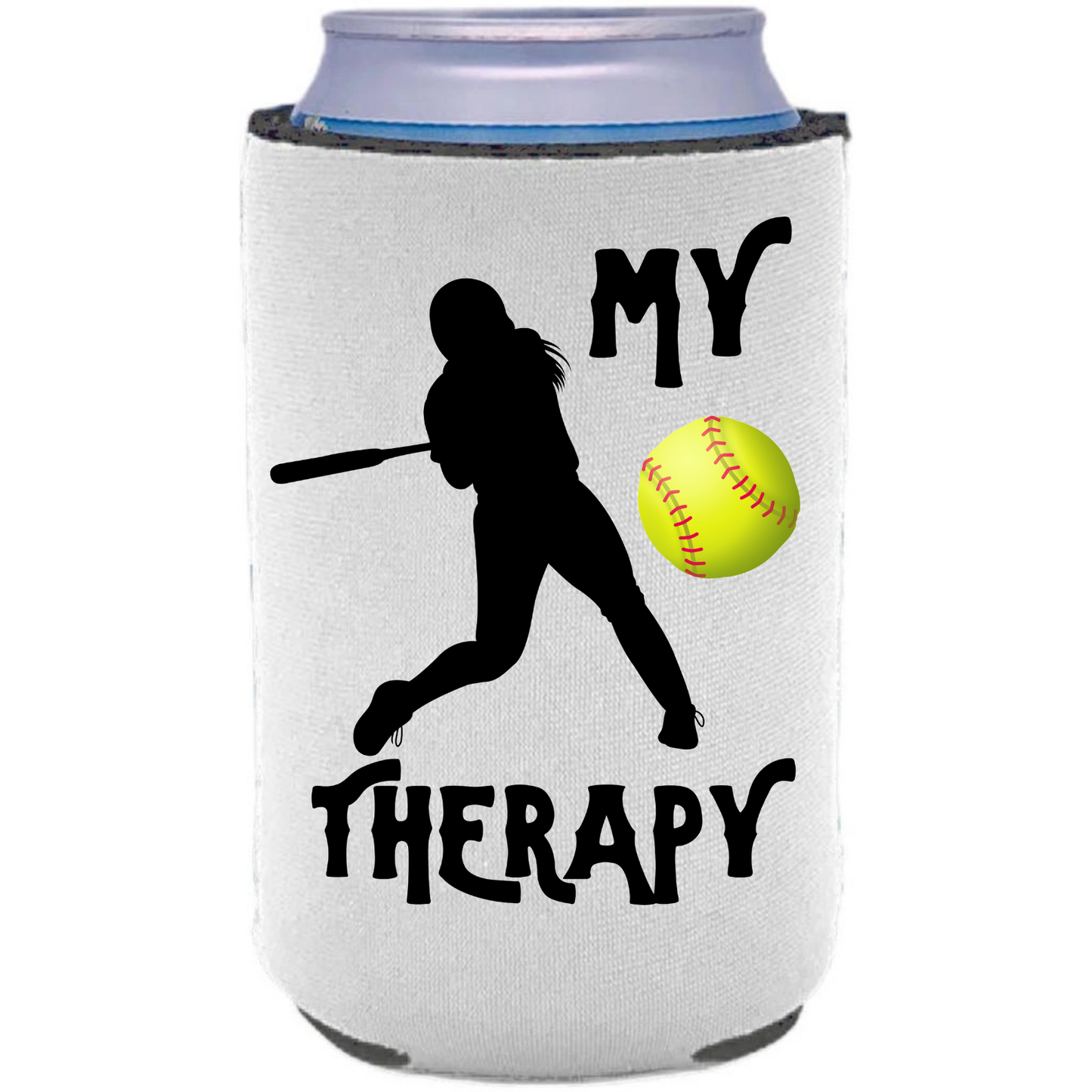My Therapy ( Softball) - 12oz Can Koozie