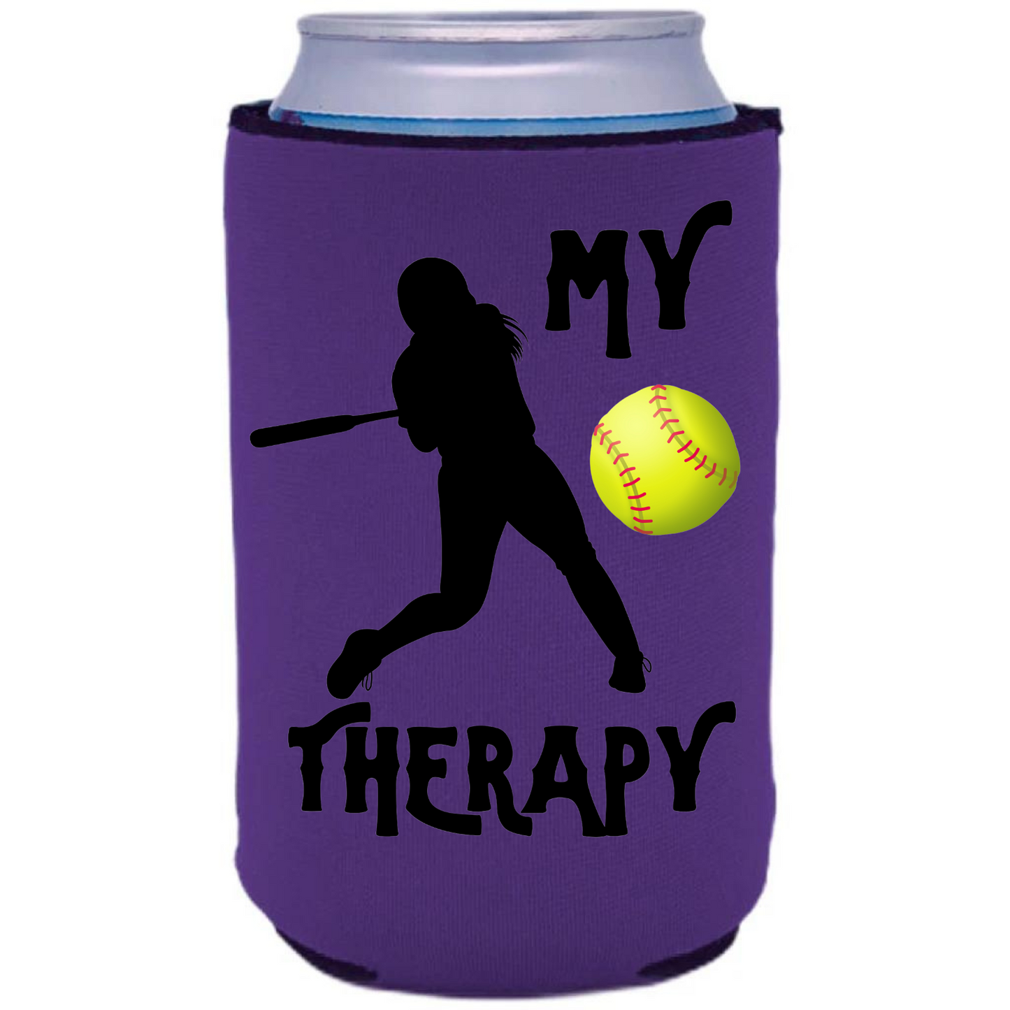 My Therapy ( Softball) - 12oz Can Koozie