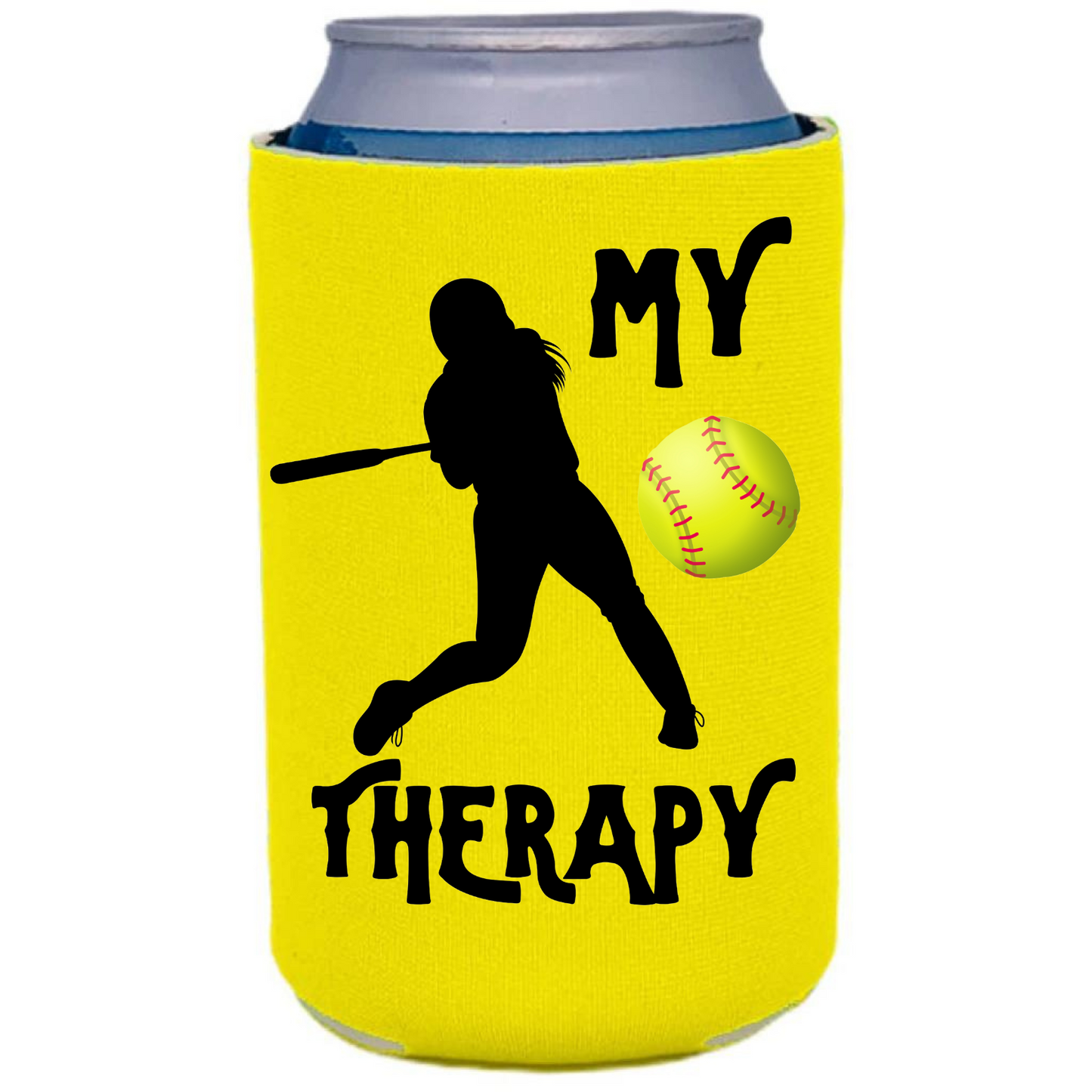 My Therapy ( Softball) - 12oz Can Koozie