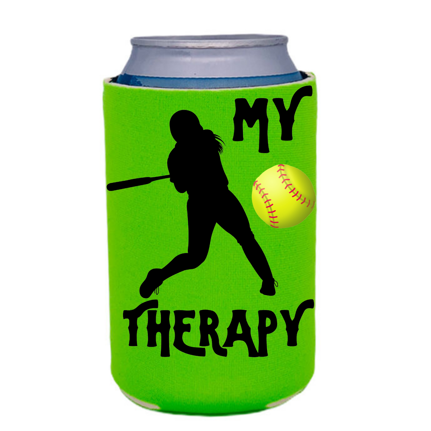 My Therapy ( Softball) - 12oz Can Koozie