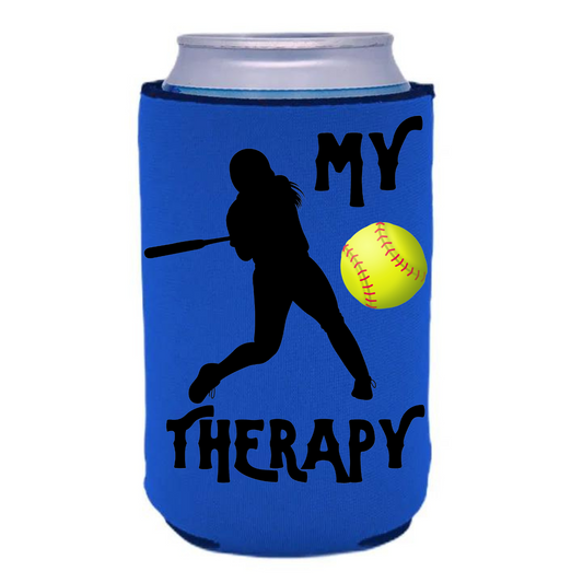 My Therapy ( Softball) - 12oz Can Koozie