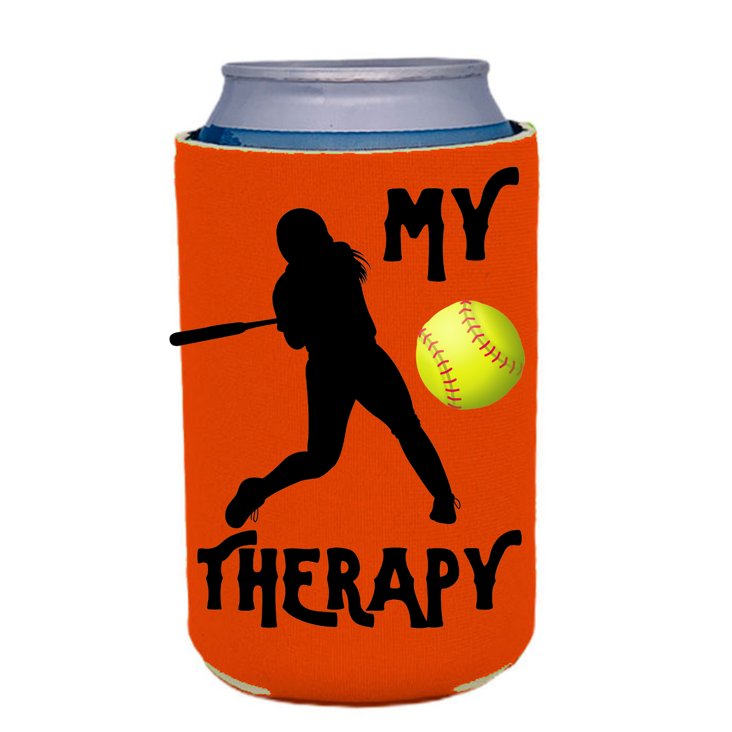My Therapy ( Softball) - 12oz Can Koozie