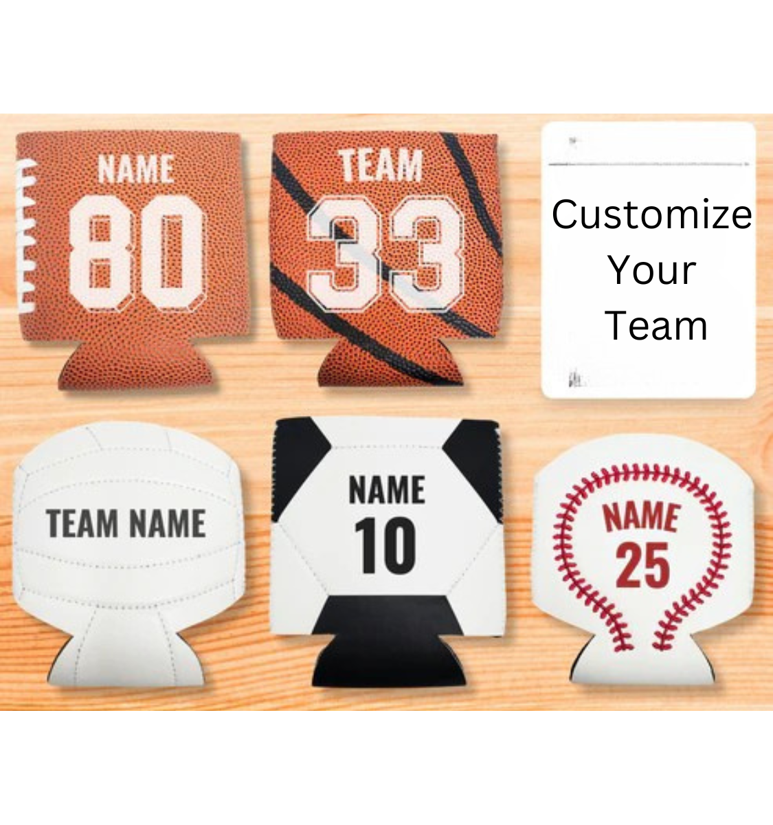 Football - Can Koozies -PRE ORDER (must order 12)